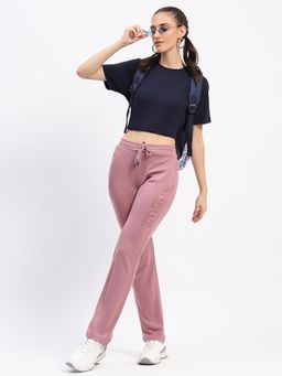 Madame - Typography Drawstring Pink Track Pant