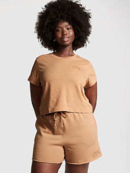 Victoria's Secret - Women Brown Cotton Half Sleeves T-Shirt