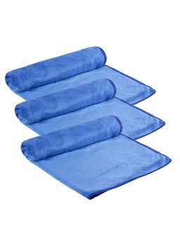 Black Gold - Microfiber Bath Towels Super Absorbent, Fade Resistant Plain Royal Blue (Pack of 3)