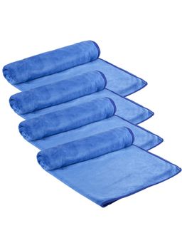 Black Gold - Microfiber Bath Towels Super Absorbent, Fade Resistant Plain Royal Blue (Pack of 4)