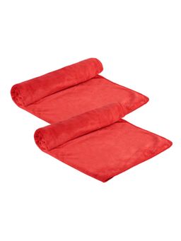 Black Gold - Microfiber Bath Towels Super Absorbent, Fade Resistant Plain Red (Pack of 2)