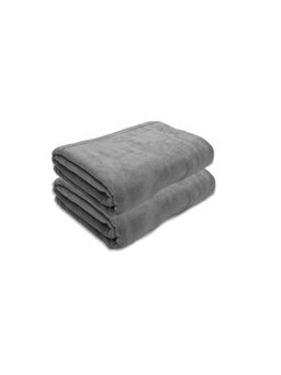 Black Gold - Oversized Microfiber Bath Towel Soft, Quick Dry & Absorbent Grey (Pack of 2)