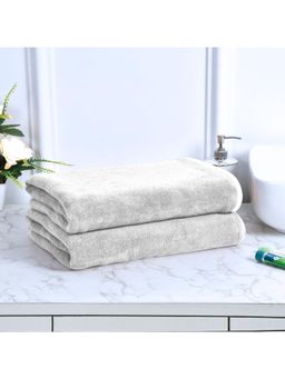 Black Gold - Microfiber Bath Towels Super Absorbent Plain White (Pack Of 3)