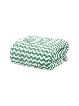 Black Gold - Oversized 350 Gsm Microfiber Zigzag Bath Towel Pista Green