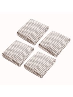 Black Gold - Zigzag Bath Towel Ultra Soft, Quick Dry & Highly Absorbent Grey (Pack of 4)