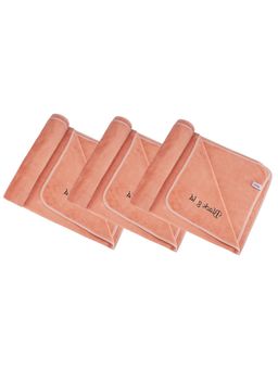 Black Gold - Microfiber Bath Towels Super Absorbent Plain Pipped Orange (Pack of 3)