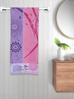 FABINALIV - Multicolor Floral 300 Gsm Cotton Bath Towel