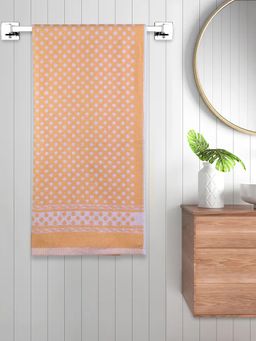 FABINALIV - Yellow Polka Dot 300 Gsm Cotton Bath Towel