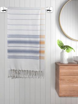 FABINALIV - Multicolor Striped 220 Gsm Cotton Bath Towels (Pack of 2)