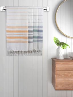 FABINALIV - Multicolor Striped 220 Gsm Cotton Bath Towels (Pack of 4)