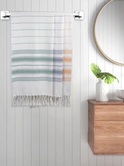 FABINALIV - Multicolor Striped 220 Gsm Cotton Bath Towels (Pack of 3)