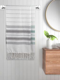 FABINALIV - Multicolor Striped 220 Gsm Cotton Bath Towels (Pack of 2)