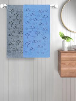 FABINALIV - Multicolor Abstract 420 Gsm Cotton Bath Towels (Pack of 2)