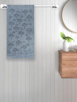 FABINALIV - Grey Abstract 420 Gsm Cotton Bath Towel