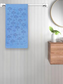 FABINALIV - Blue Abstract 420 Gsm Cotton Bath Towel