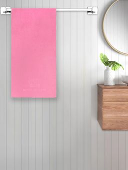 FABINALIV - Pink Solid 420 Gsm Cotton Bath Towel