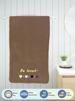 FABINALIV - Brown Solid 420 Gsm Cotton Bath Towel