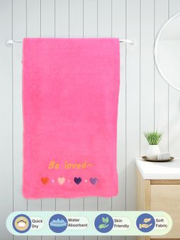 FABINALIV - Pink Solid 420 Gsm Cotton Bath Towel