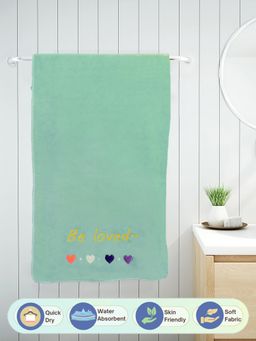 FABINALIV - Light Green Solid 420 Gsm Cotton Bath Towel
