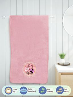 FABINALIV - Baby Pink Solid 420 Gsm Cotton Bath Towel