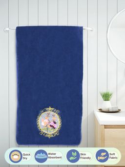 FABINALIV - Blue Solid 420 Gsm Cotton Bath Towel