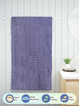 FABINALIV - Purple Abstract 420 Gsm Cotton Bath Towel