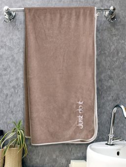 FABINALIV - Brown Solid 300 Gsm Cotton Bath Towel
