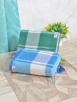 FABINALIV - Multicolor Striped 225 Gsm 100% Cotton Bath Towel (Pack of 2)