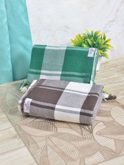 FABINALIV - Multicolor Striped 225 Gsm 100% Cotton Bath Towel (Pack of 2)