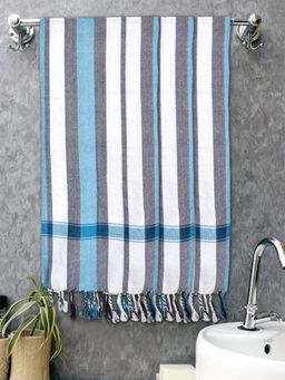 FABINALIV - Multicolor Striped 225 Gsm Cotton Bath Towels (Pack of 3)