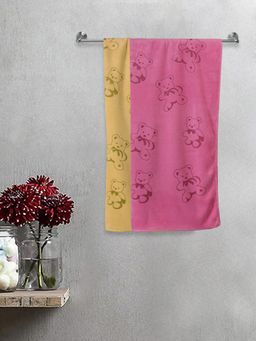 FABINALIV - Multicolor Cartoon Print Cotton Kids Bath Towels (Pack of 2)