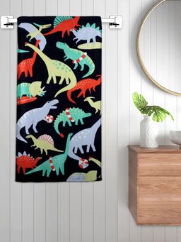 FABINALIV - Multicolor Cartoon Print Cotton Kids Bath Towel