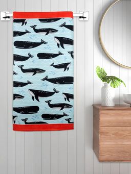 FABINALIV - Multicolor Cartoon Print Cotton Kids Bath Towel
