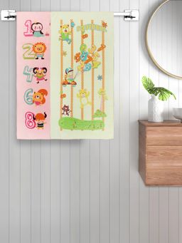 FABINALIV - Multicolor Cartoon Print Cotton Kids Bath Towels (Pack of 2)