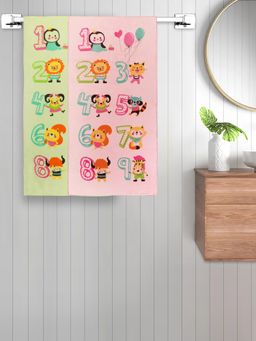 FABINALIV - Multicolor Cartoon Print Cotton Kids Bath Towels (Pack of 2)