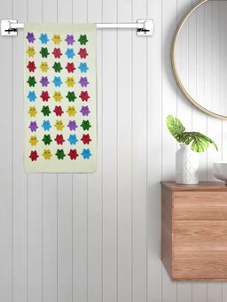 FABINALIV - Yellow Cartoon Print Cotton Kids Bath Towel