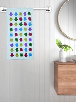 FABINALIV - Blue Cartoon Print Cotton Kids Bath Towel