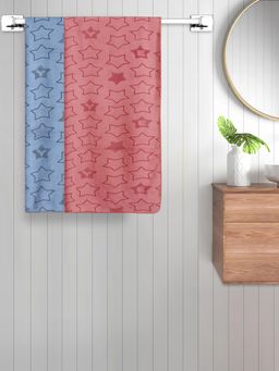 FABINALIV - Multicolor Geometric Cotton Kids Bath Towels (Pack of 2)