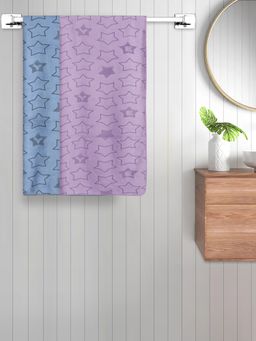 FABINALIV - Multicolor Geometric Cotton Kids Bath Towels (Pack of 2)