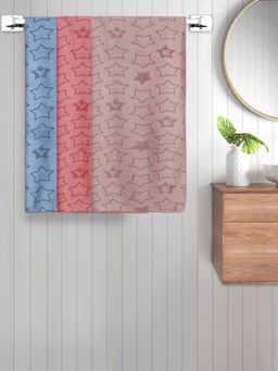 FABINALIV - Multicolor Geometric Cotton Kids Bath Towels (Pack of 3)