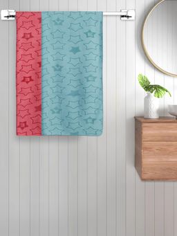 FABINALIV - Multicolor Geometric Cotton Kids Bath Towels (Pack of 2)