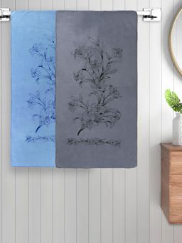 FABINALIV - Multicolor Floral 300 Gsm Cotton Kids Bath Towels (Pack of 2)