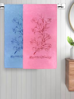 FABINALIV - Multicolor Floral 300 Gsm Cotton Kids Bath Towels (Pack of 2)