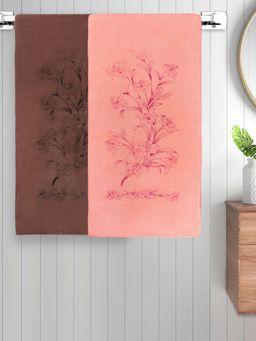 FABINALIV - Multicolor Floral 300 Gsm Cotton Kids Bath Towels (Pack of 2)