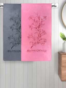 FABINALIV - Multicolor Floral 300 Gsm Cotton Kids Bath Towels (Pack of 2)