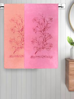 FABINALIV - Multicolor Floral 300 Gsm Cotton Kids Bath Towels (Pack of 2)