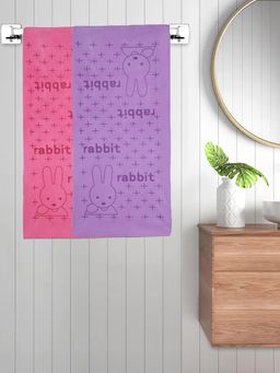FABINALIV - Multicolor Cartoon 300 Gsm Cotton Kids Bath Towels (Pack of 2)