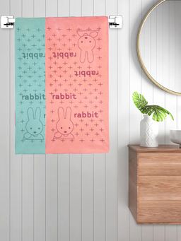 FABINALIV - Multicolor Cartoon 300 Gsm Cotton Kids Bath Towels (Pack of 2)