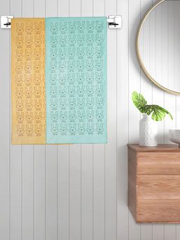 FABINALIV - Multicolor Cartoon 300 Gsm Cotton Kids Bath Towels (Pack of 2)