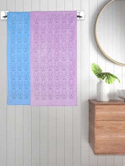 FABINALIV - Multicolor Cartoon 300 Gsm Cotton Kids Bath Towels (Pack of 2)